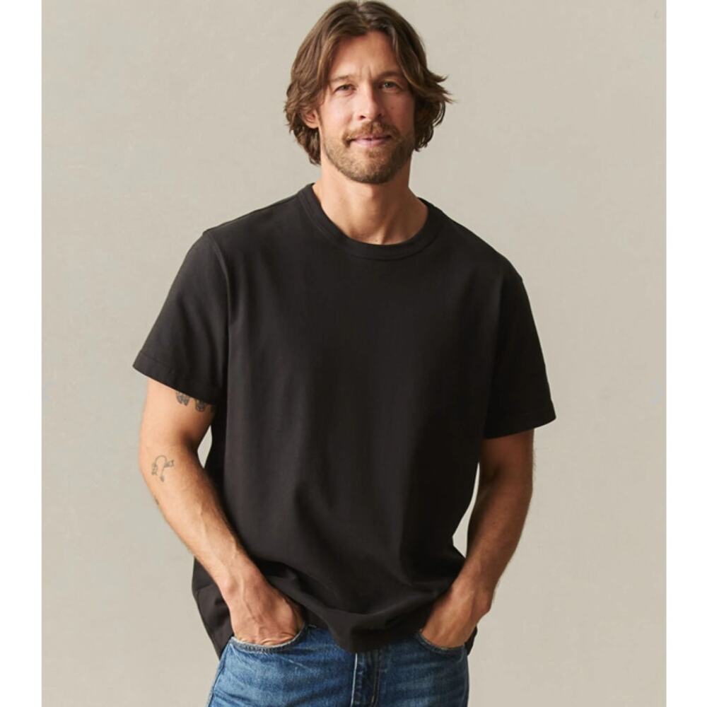 American Giant Everest Tee Shirt Crew Neck Short Sleeve Black Size Large NEW